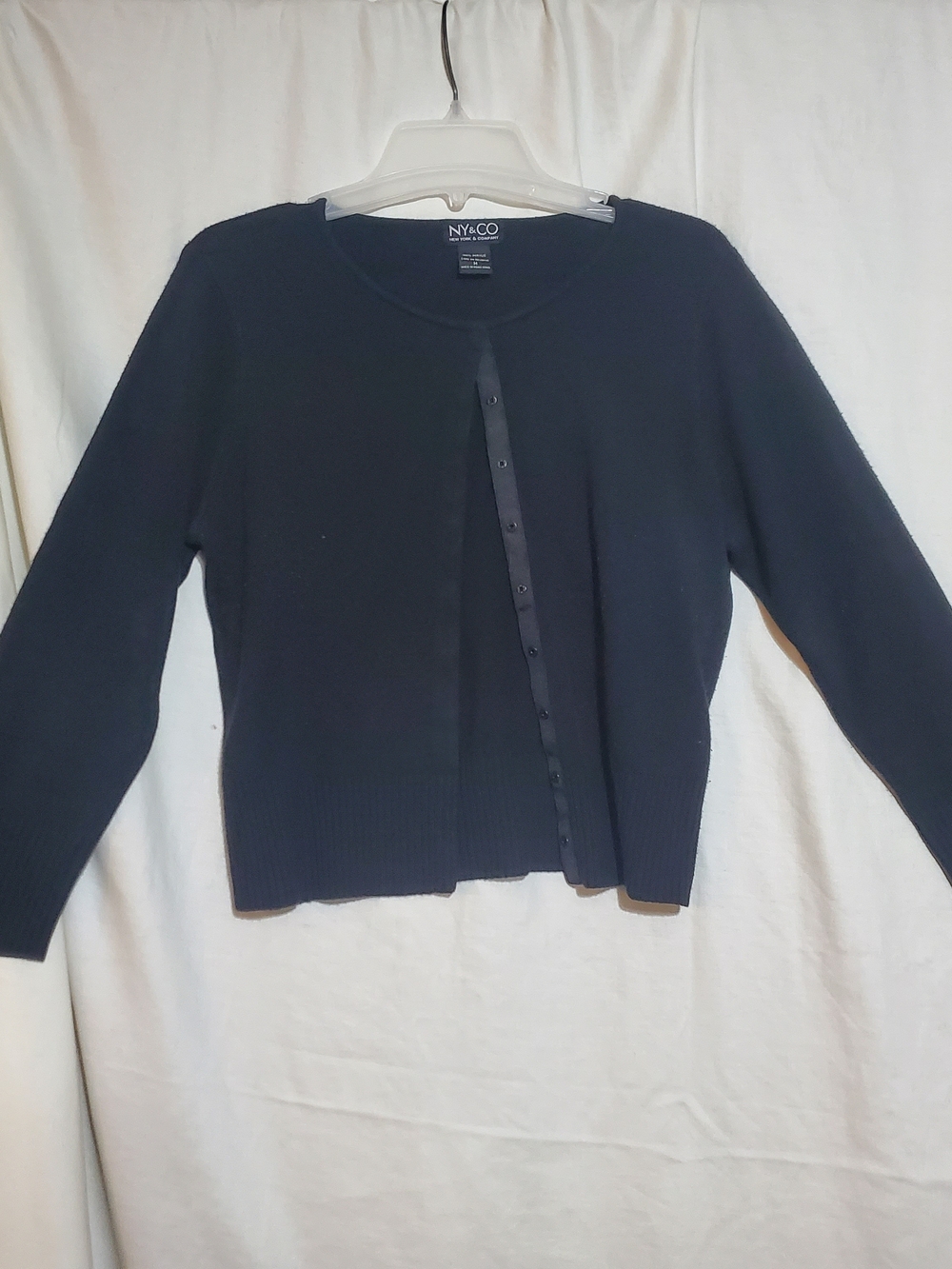 NY & CO Navy Button-Front Women's Sweater